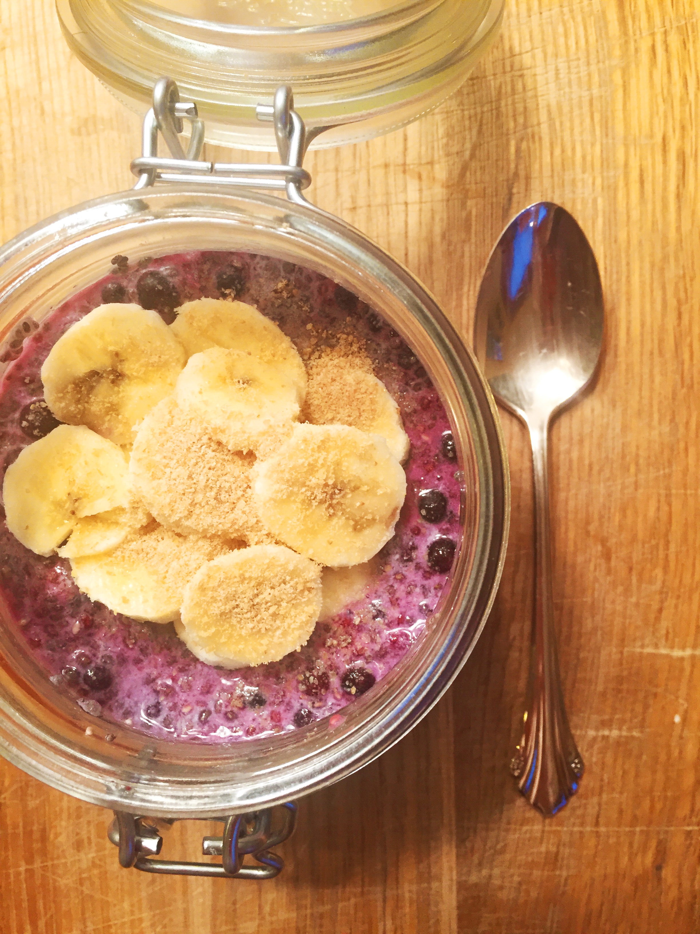 Blueberry Over-Night Chia Seed Pudding - bits and bites