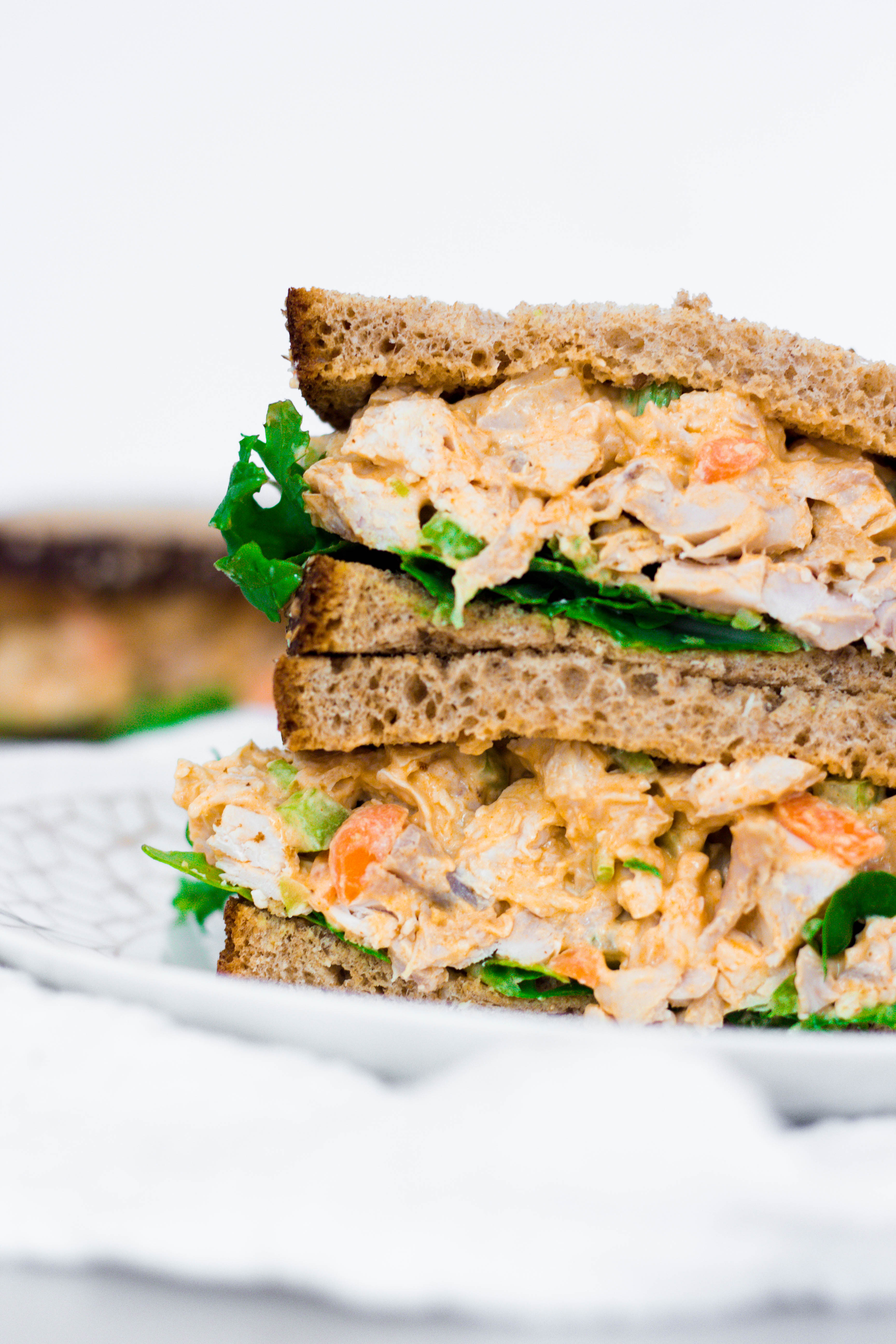 Buffalo Chicken Salad Sandwiches bits and bites