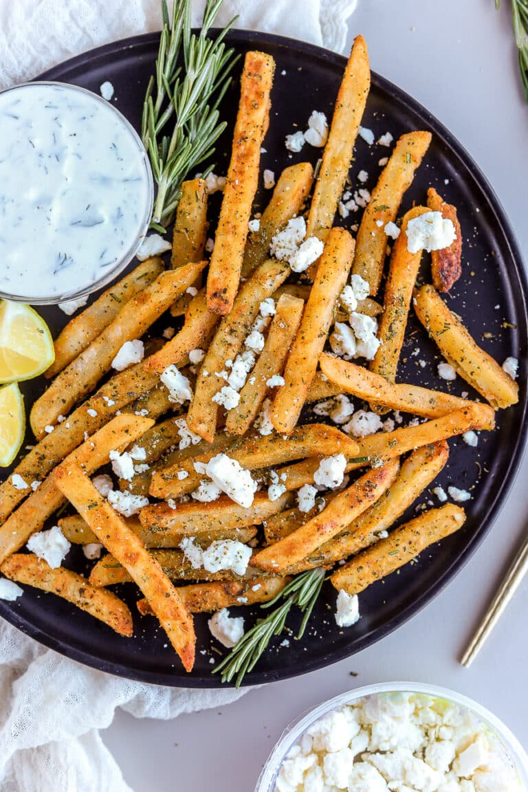 Crispy Feta Fries With Frozen Fries Bits And Bites