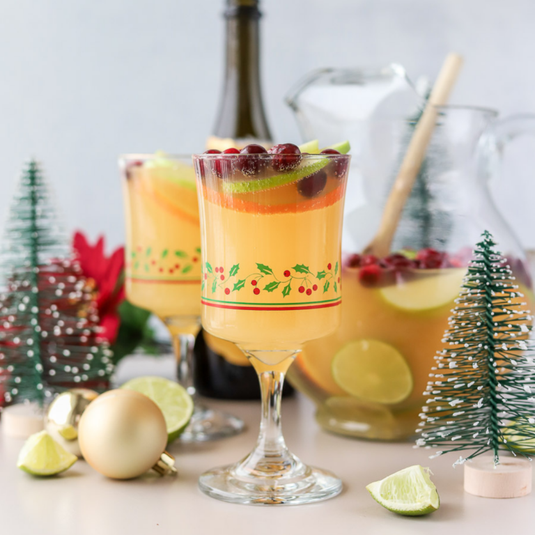 holiday white wine sangria.