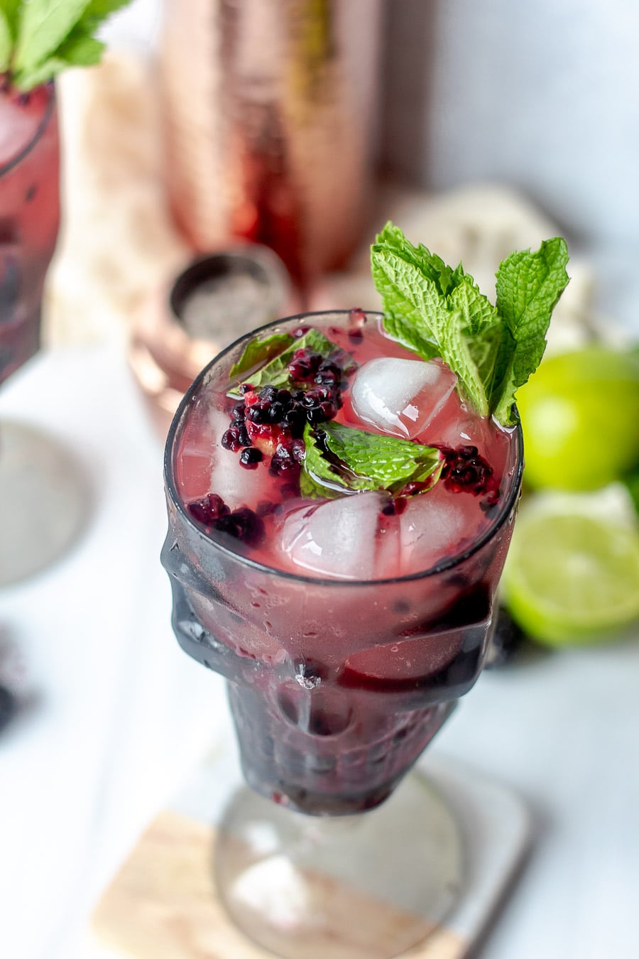 Blackberry Mule - A Halloween Moscow Mule - bits and bites