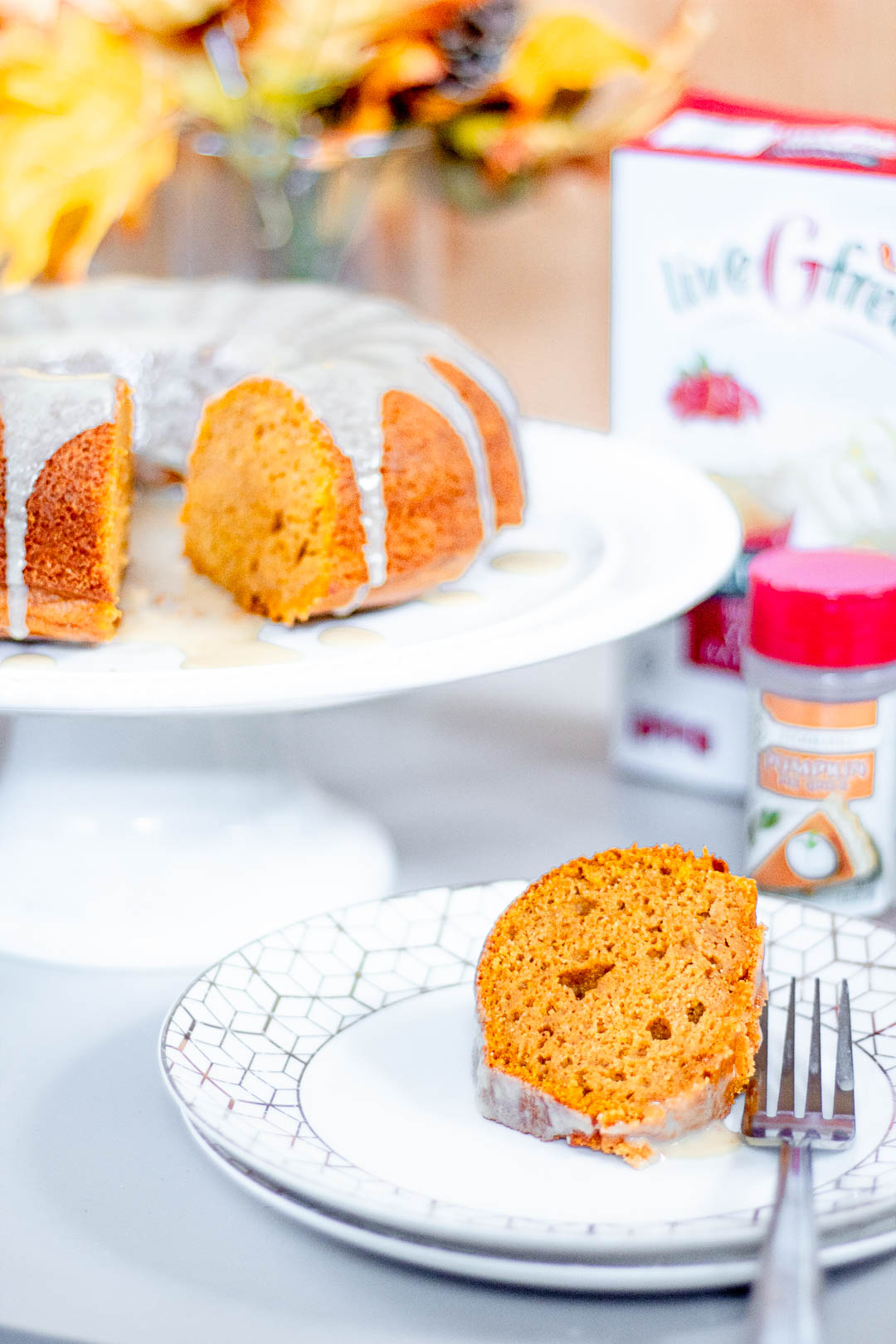 Gluten-Free Pumpkin Spice Bundt Cake ft. ALDI - bits and bites