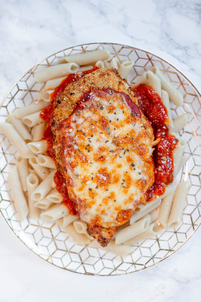 the best air fryer recipes for beginners, you will love making chicken parmesan in the air fryer! It's one of my favorite sunday night dinner recipes to make. by bits and bites.