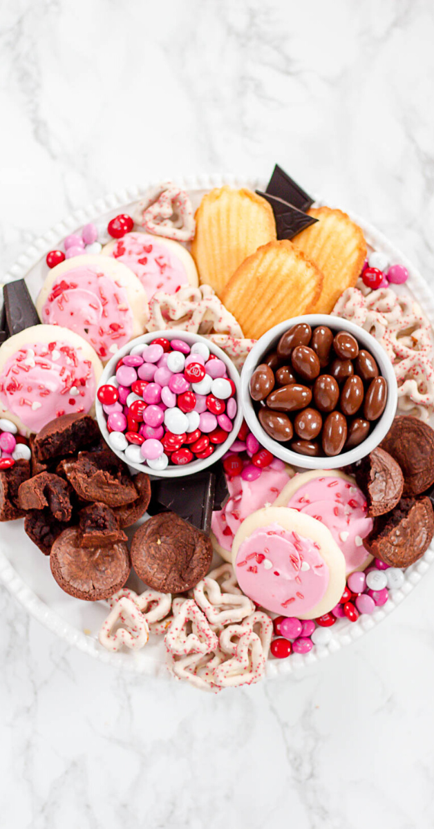 this dessert board for two is perfect for valentine's day or any at-home date night!