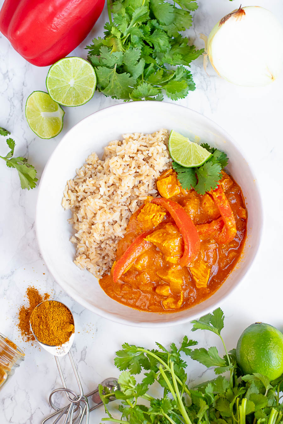 Spicy Chicken Curry With Greek Yogurt Bits And Bites