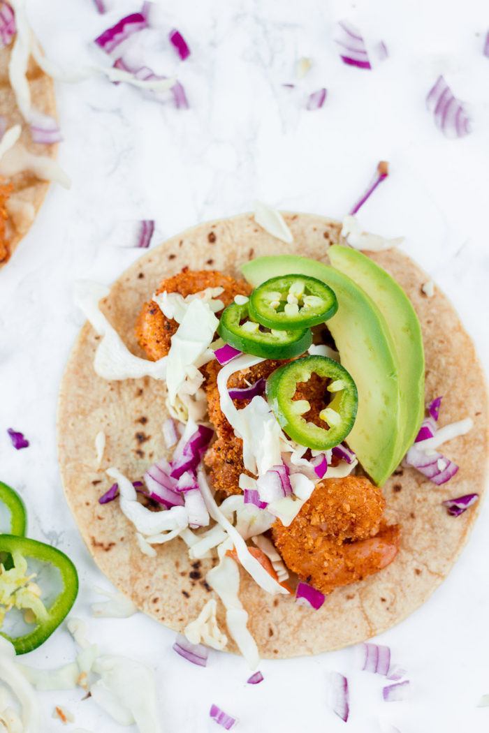 air fryer shrimp tacos, healthy weeknight dinner recipe, healthy air fryer recipes, air fryer shrimp