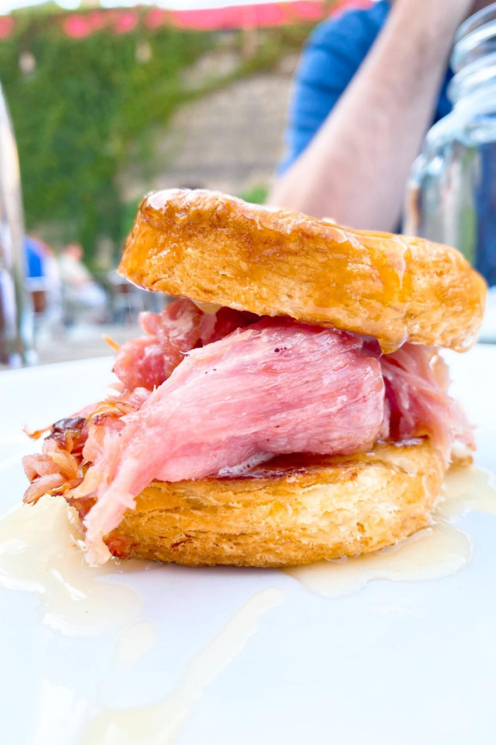 honey ham biscuit from Morel, milwaukee travel guide by bits and bites