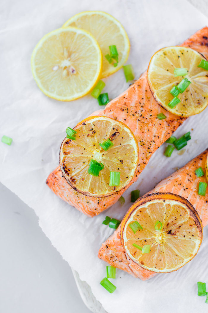 the best air fryer recipes for beginners has to include these air fryer salmon filets. These make for an easy healthy weeknight dinner for two by bits and bites