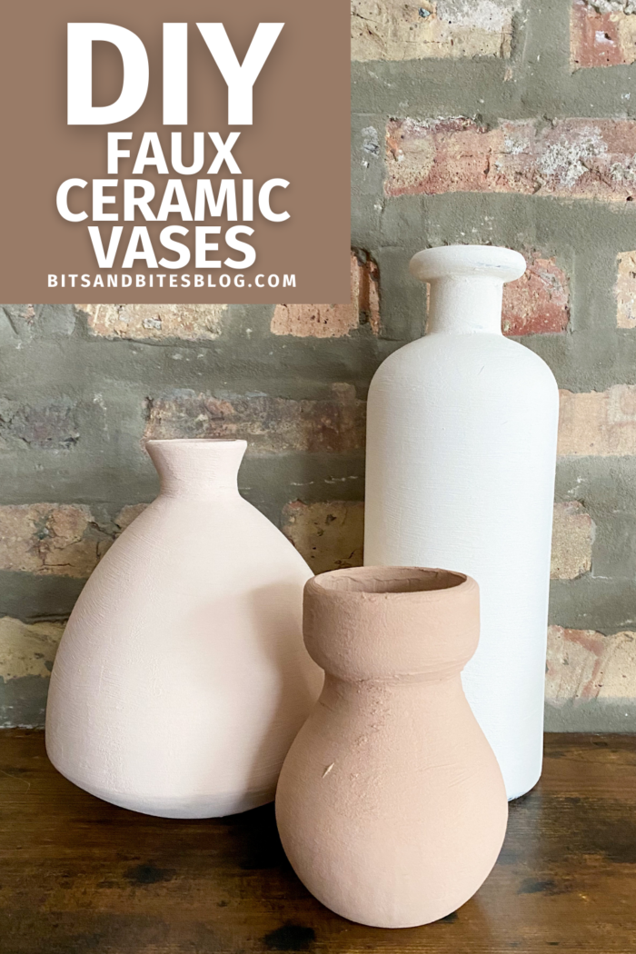 If you're wondering how to make glass vases look like pottery, this is the tutorial you need. This faux ceramic vases DIY project couldn't be any easier and you will be obsessed with the transformation from glass vase to ceramic. These DIY ceramic vases are so pretty. 