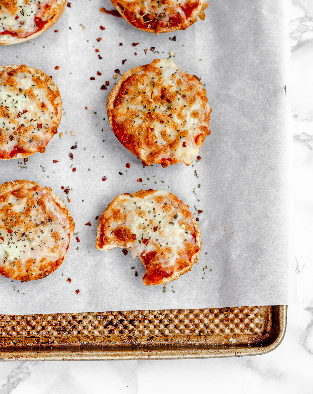 these homemade air fryer bagel bites are seriously the best mini pizza bagels! They are such an easy appetizer idea or make for a great quick and easy meal.