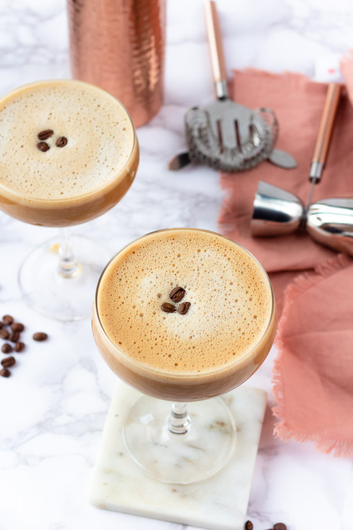 creamy espresso martini with bailey's 