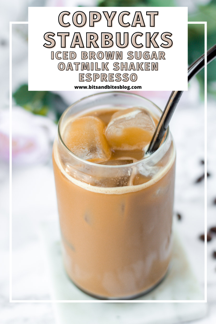 This Iced Brown Sugar Oatmilk Shaken Espresso Starbucks recipe is one of my new favorite iced coffee recipes. This copycat starbucks shaken espresso is beyond easy to make so you can enjoy this any time! 
