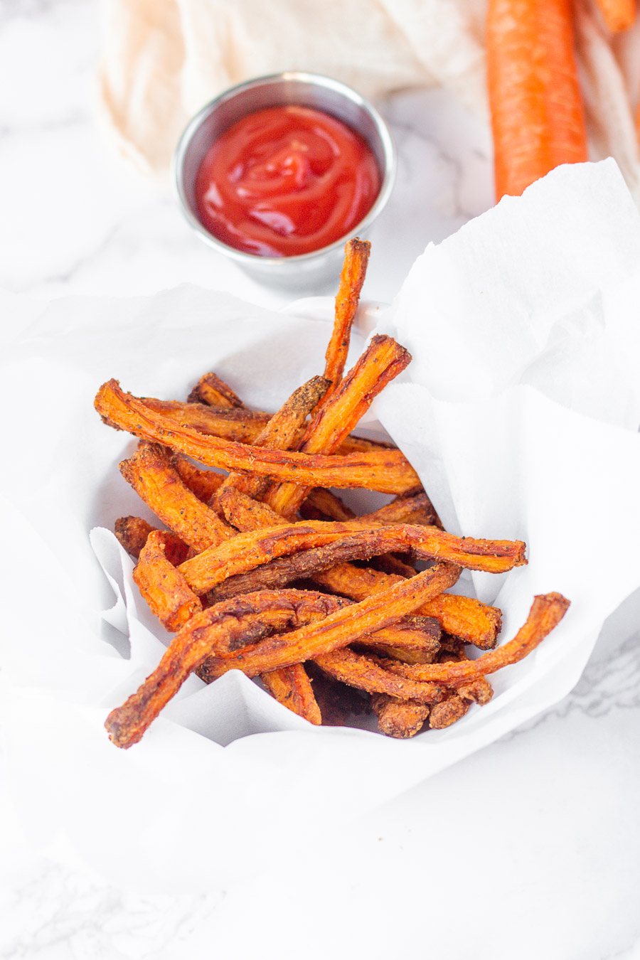 Air Fryer Carrot Fries - bits and bites