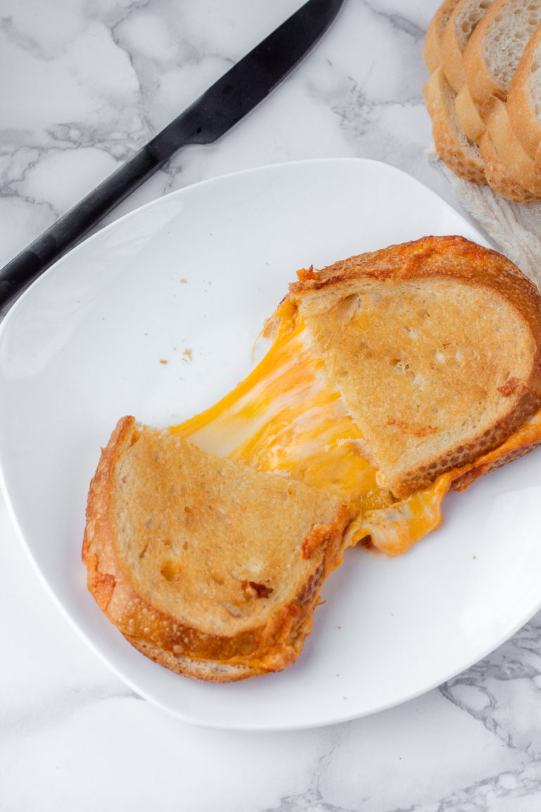 Air Fryer Grilled Cheese with Mayo - bits and bites