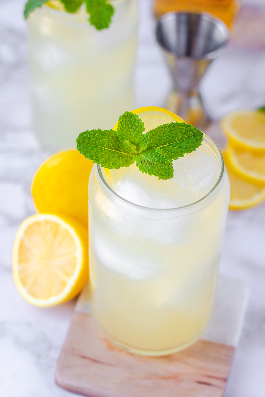 This irish lemonade cocktail is one of my favorite summer whiskey cocktails. It is so refreshing and couldn't be easier to make.