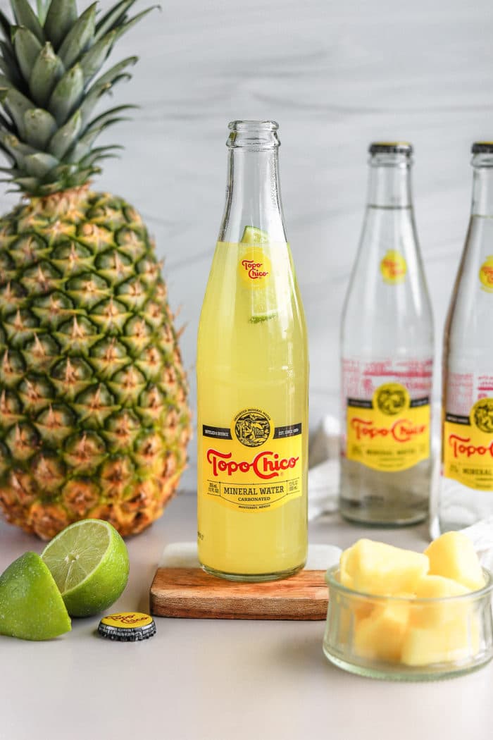 Pineapple ranch water is the easiest yet most delicious twist to the traditional ranch water cocktail recipe. This pineapple tequila cocktail is simple and delicious and the perfect summer drink recipe.