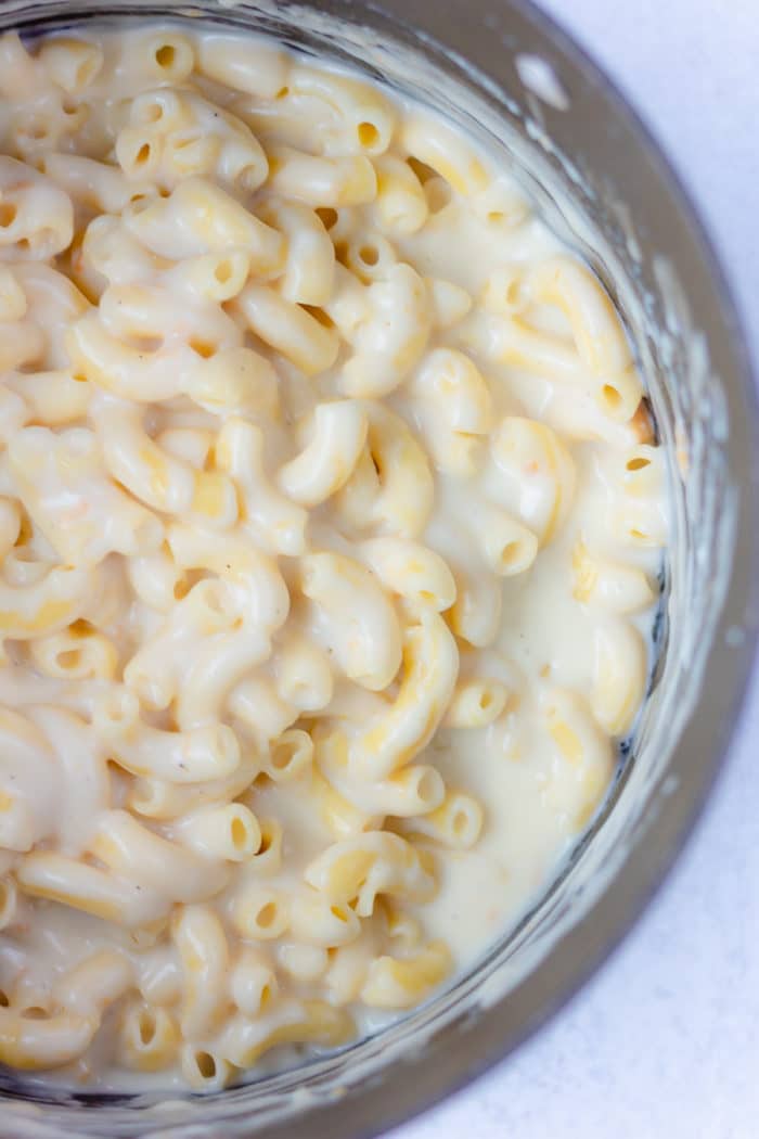This easy homemade mac and cheese with gouda and cheddar is going to be your go-to recipe. Once you see how easy it is to make mac and cheese with a roux, you'll be obsessed with making this homemade mac and cheese on the stovetop.