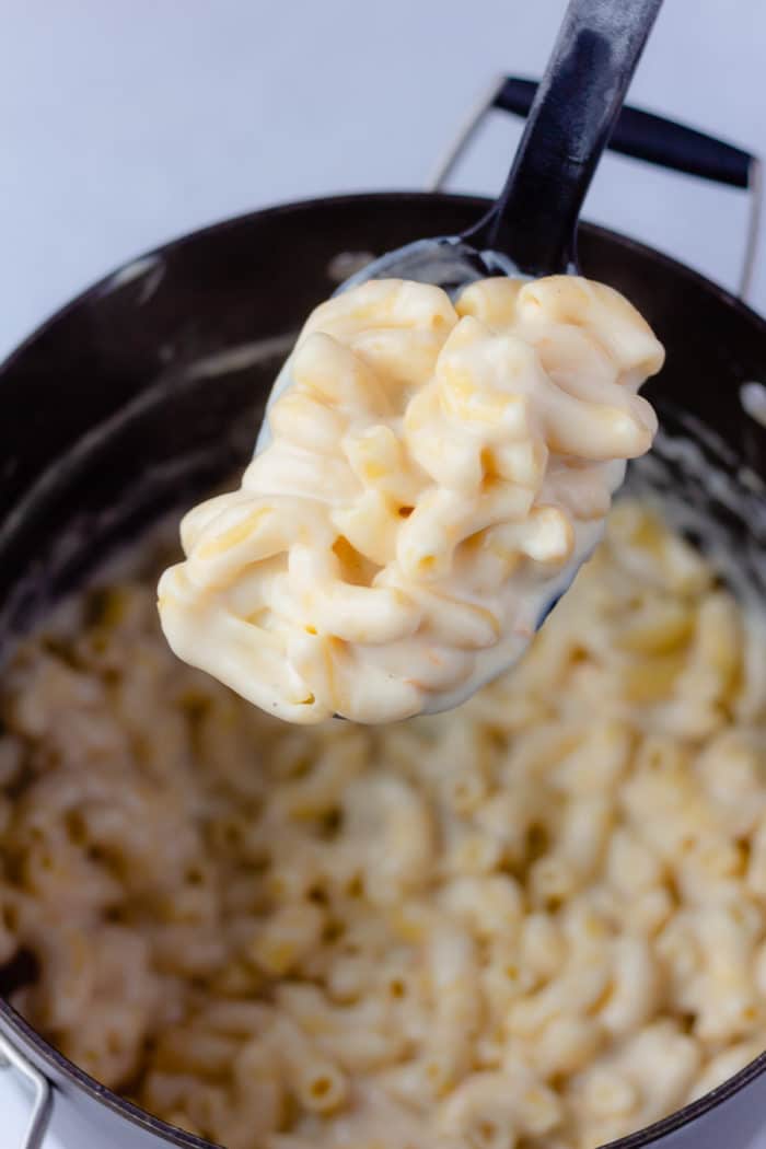 This easy homemade mac and cheese with gouda and cheddar is going to be your go-to recipe. Once you see how easy it is to make mac and cheese with a roux, you'll be obsessed with making this homemade mac and cheese on the stovetop.