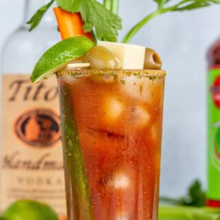 I love a good Bloody Mary recipe! My favorite is this Bloody Mary with pickle juice. It's the perfect recipe, and I always make my Bloody Mary with Zing Zang mix, but you can use your favorite!