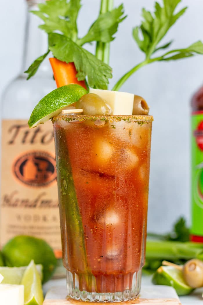 I love this easy bloody mary recipe with pickle juice! I always make Bloody Marys with Zing Zang mix, but I'm sharing some of the best Bloody Mary Mixes plus some Bloody Mary variations for you!