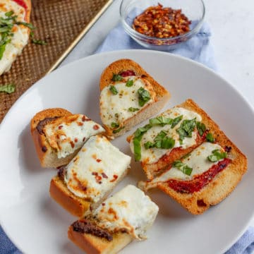air fryer french bread pizza is one of my favorite ways to make homemade french bread pizza!