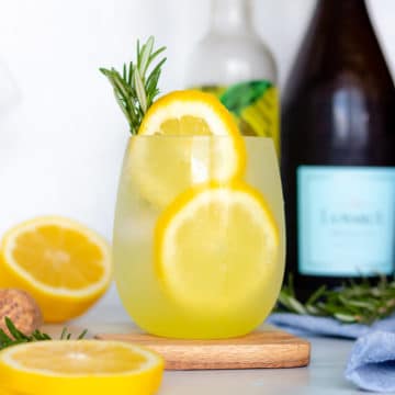 I love this limoncello spritz with prosecco! It's such a fun limoncello cocktail to make at home. It tastes so bright and bubbly, citrusy and sweet, if you're looking for delicious ways to use limoncello, look no further than this recipe!