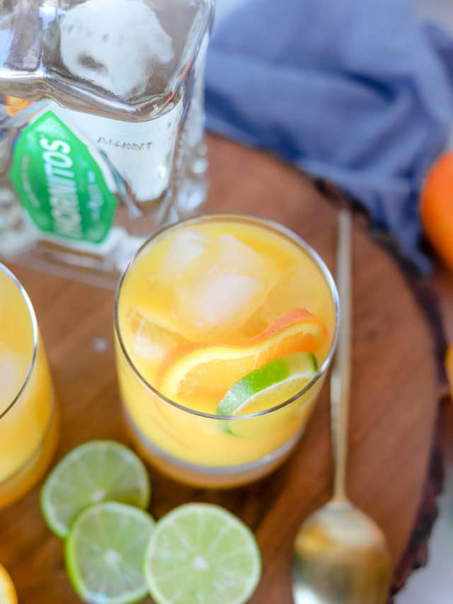 Orange Juice Margarita bits and bites