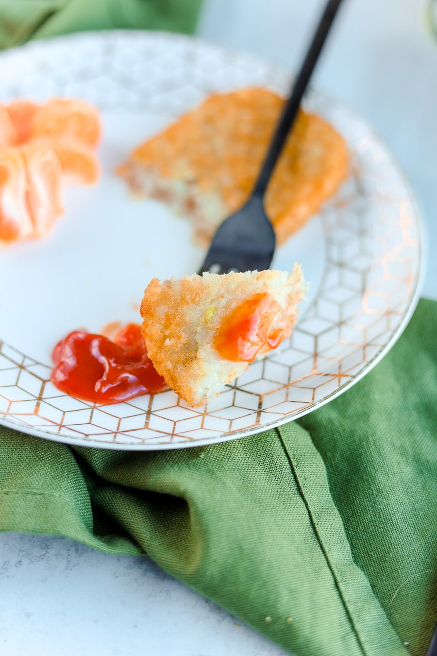 Frozen Hash Brown Patties in the Air Fryer bits and bites