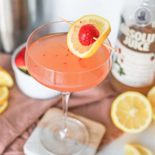 Strawberry Lemon Drop Martini - bits and bites