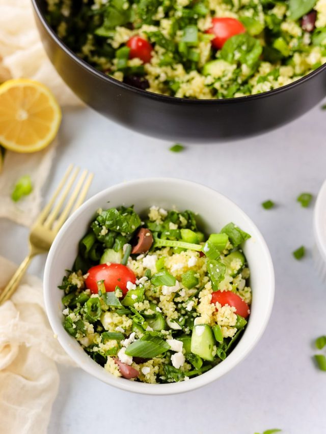 Greek Couscous Salad bits and bites