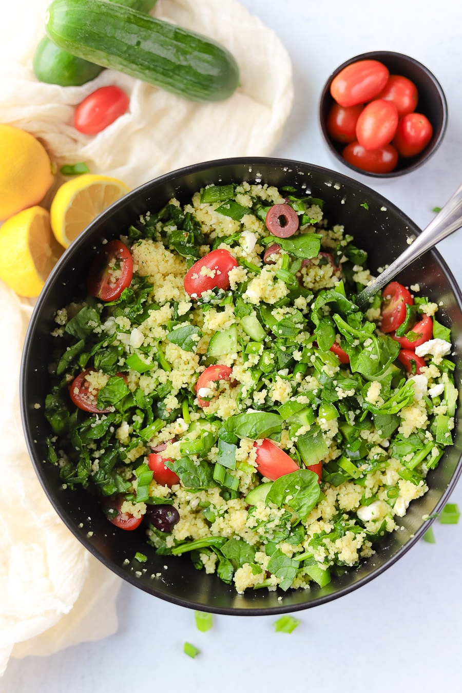 Refreshing Greek Salad with Couscous bits and bites