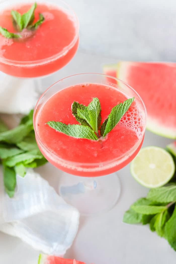 This watermelon vodka martini is such a refreshing summer vodka cocktail! Using fresh watermelon, it's the perfect cocktail to enjoy poolside, soaking in the summer sun.