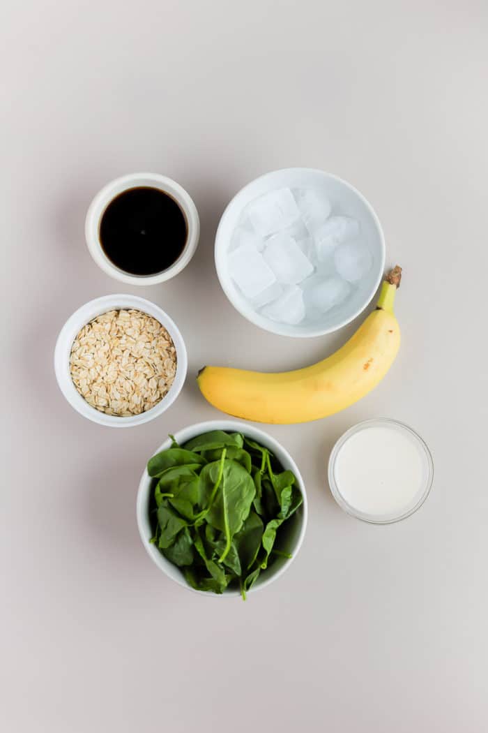 This coffee banana smoothie with almond milk is such a quick and easy breakfast on the go. It is super filling and will keep you energized all morning long.