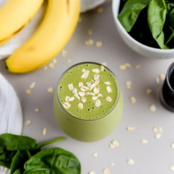 This coffee banana smoothie with almond milk is such a quick and easy breakfast on the go. It is super filling and will keep you energized all morning long.