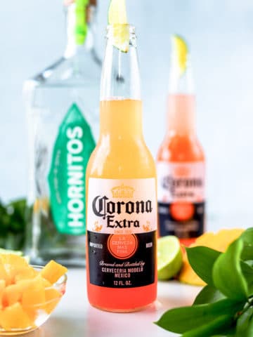 The Corona Sunrise was a huge hit on TikTok around Spring 2021. I'm revisiting this viral TikTok cocktail recipe for the upcoming summer season, it's such a perfect summer drink!