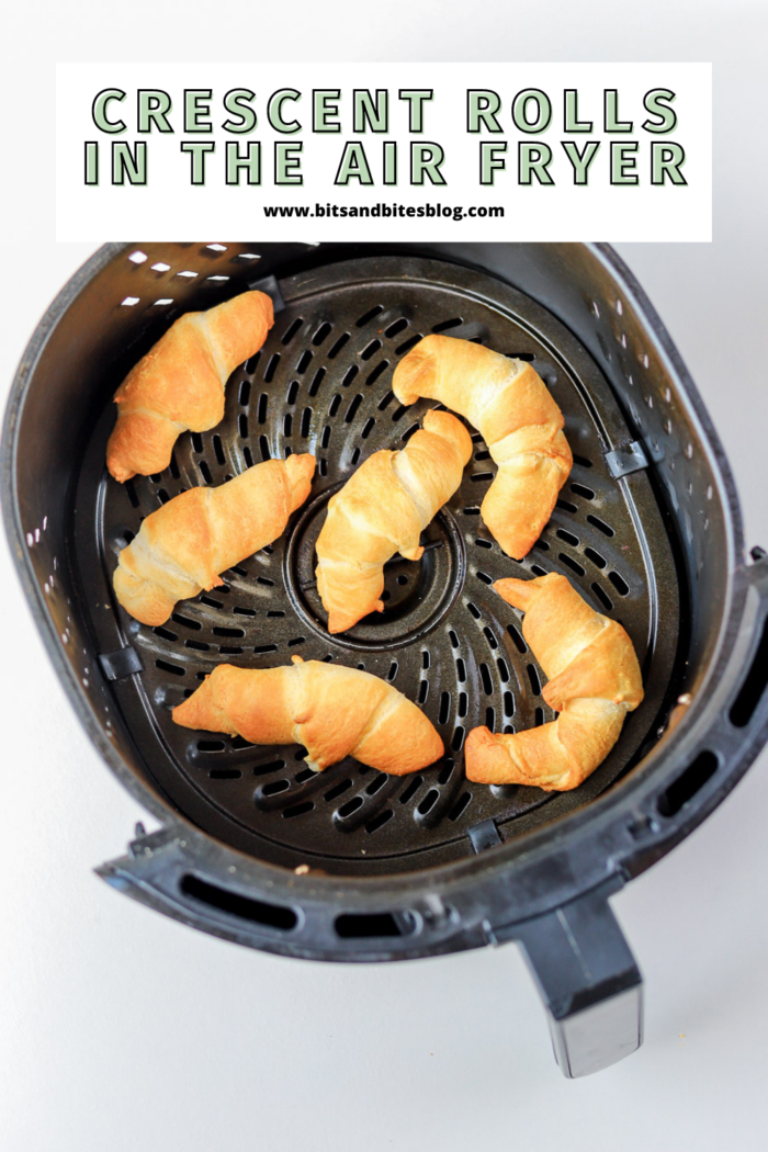I truly think crescent rolls in the air fryer are better than crescent rolls in the oven. They turn out so perfectly golden brown on the outside and soft on the inside. Here's how to make crescent rolls in the air fryer.