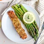 This air fryer pistachio-crusted salmon is seriously SO GOOD. With super simple prep and 12 minutes of cook time or less, it's such an easy air fryer dinner that feels just slightly more elevated.