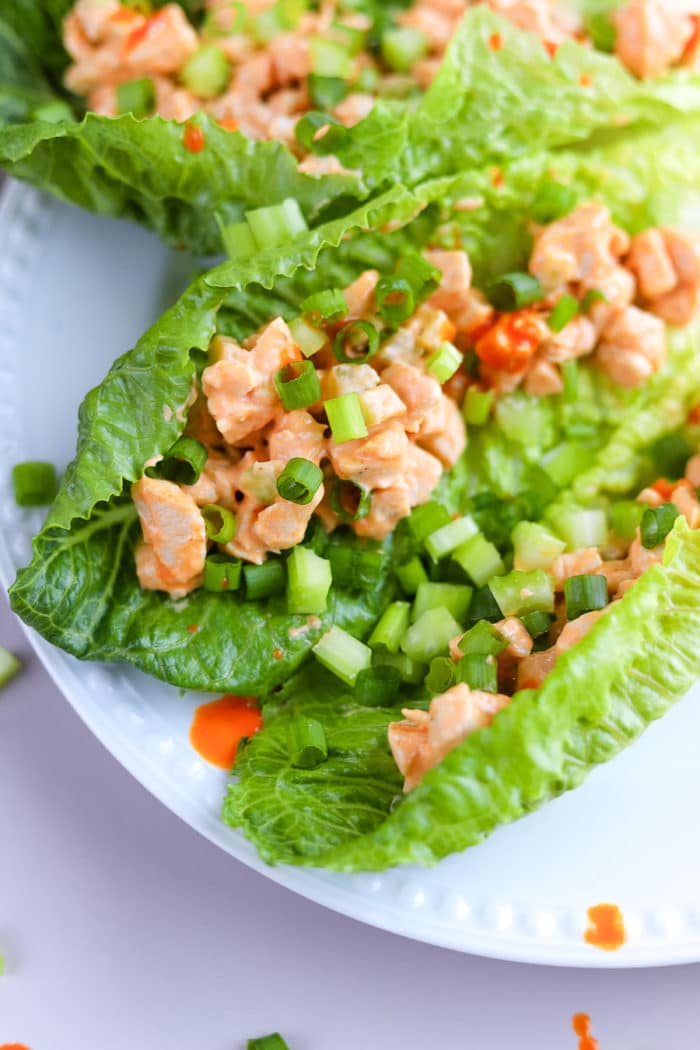 This healthy buffalo chicken salad with greek yogurt could arguably be the best chicken salad recipe! I love adding buffalo sauce for a kick, and if you love anything buffalo, you'll love this, too.