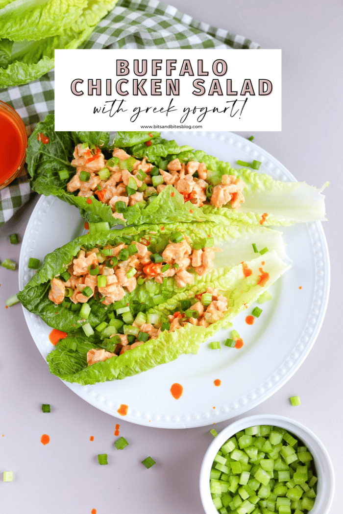This healthy buffalo chicken salad with greek yogurt could arguably be the best chicken salad recipe! I love adding buffalo sauce for a kick, and if you love anything buffalo, you'll love this, too.