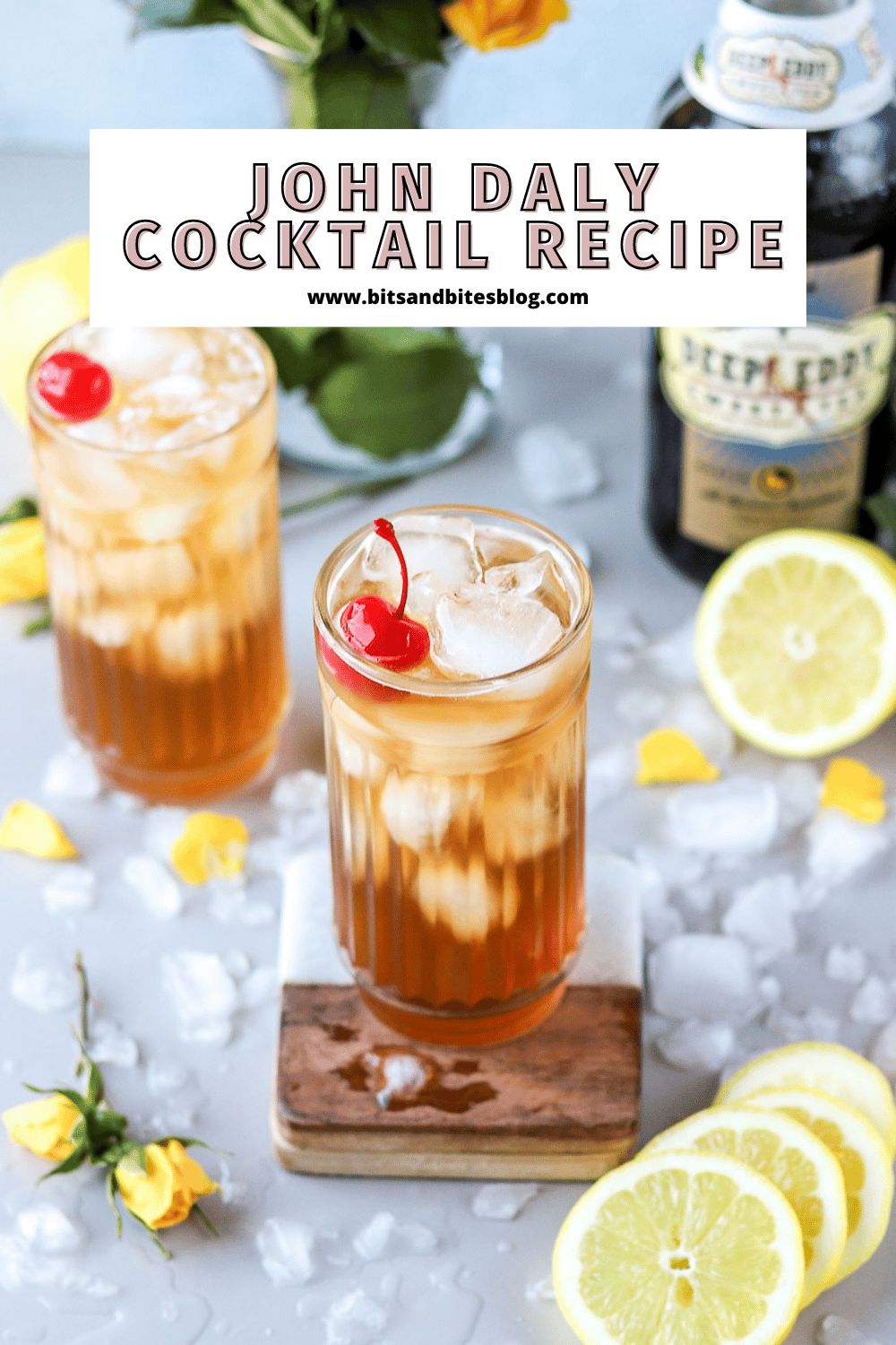 John Daly Cocktail Recipe with Deep Eddy's Sweet Tea Vodka bits and bites