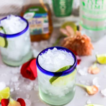 If you are looking for a low-calorie margarita recipe, this margarita with sparkling water will be one of your favorites! It's crisp and refreshing and it's fun to play around with all the different sparkling water flavors.