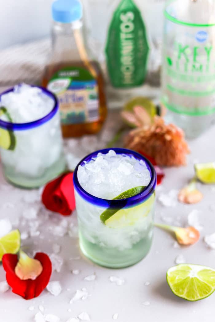 If you are looking for a low-calorie margarita recipe, this margarita with sparkling water will be one of your favorites! It's crisp and refreshing and it's fun to play around with all the different sparkling water flavors. 