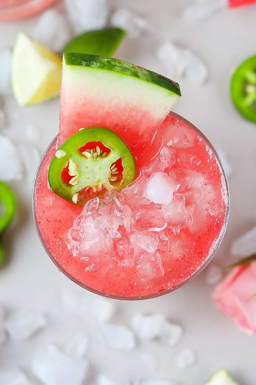 Spicy Rosé Margarita bits and bites
