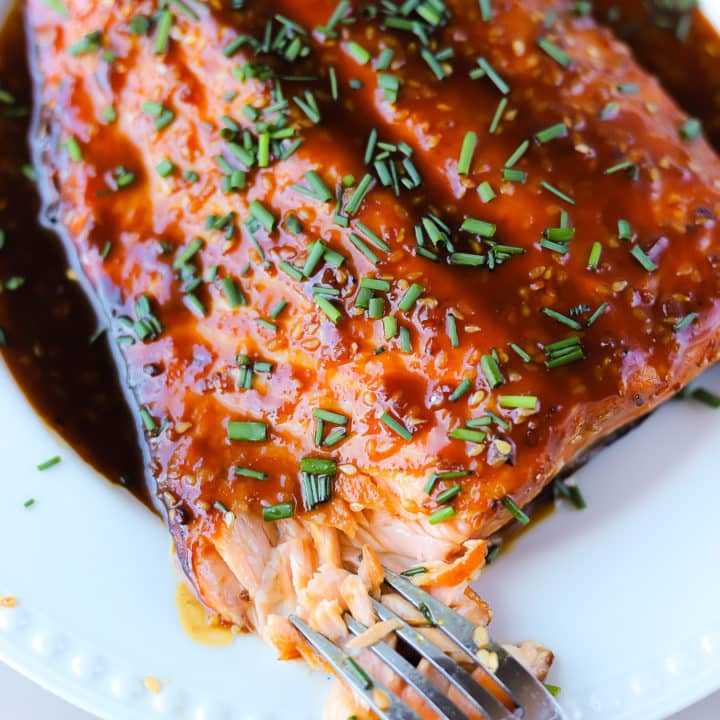 Teriyaki Glazed Salmon in the Air Fryer (Grilled Instructions, too!)