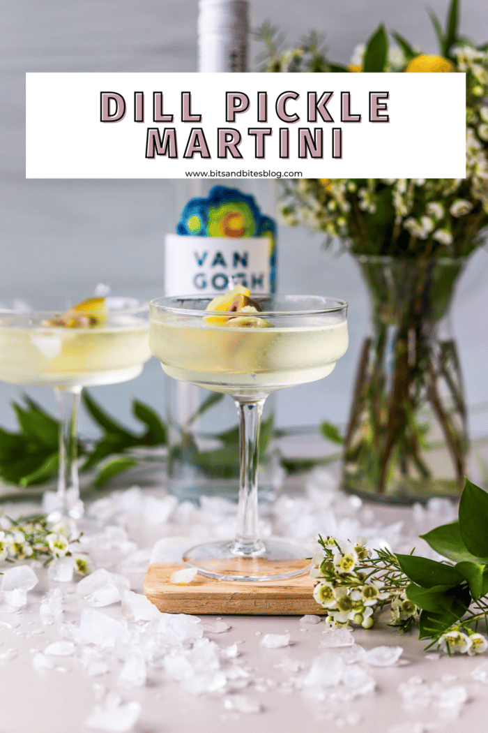 Martini with pickle juice