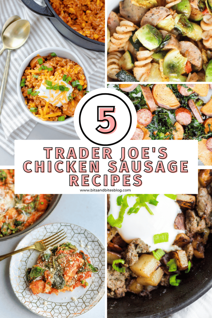 Trader Joe's Chicken Sausage is one of my go-to Trader Joe's products! I love keeping it in the fridge for a quick and easy protein to add to a meal. Here are some recipes to spark inspiration!