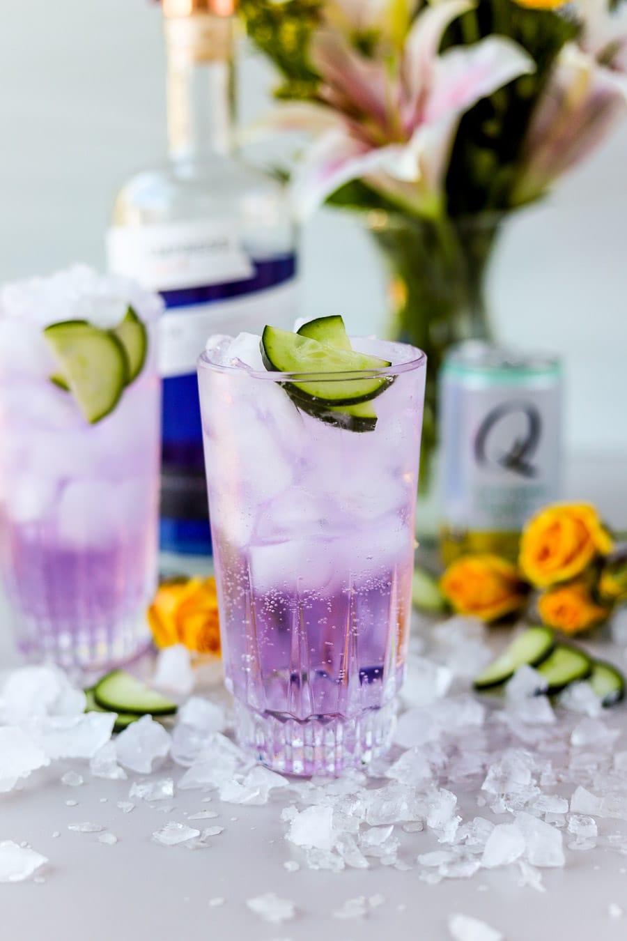 Empress Gin and Tonic with Elderflower bits and bites