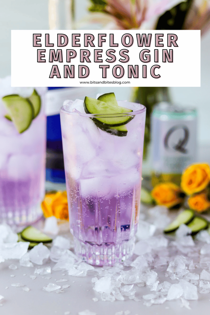 This empress gin and tonic is such a pretty and easy cocktail to make. 