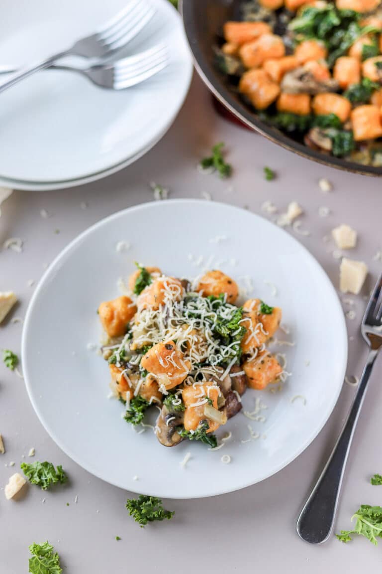 Trader Joe's sweet potato gnocchi are one of my favorite Trader Joe's frozen finds. They are so delicious, the sage butter sauce is amazing. I'm going to show you how I make these gnocchis into an easy weeknight dinner.