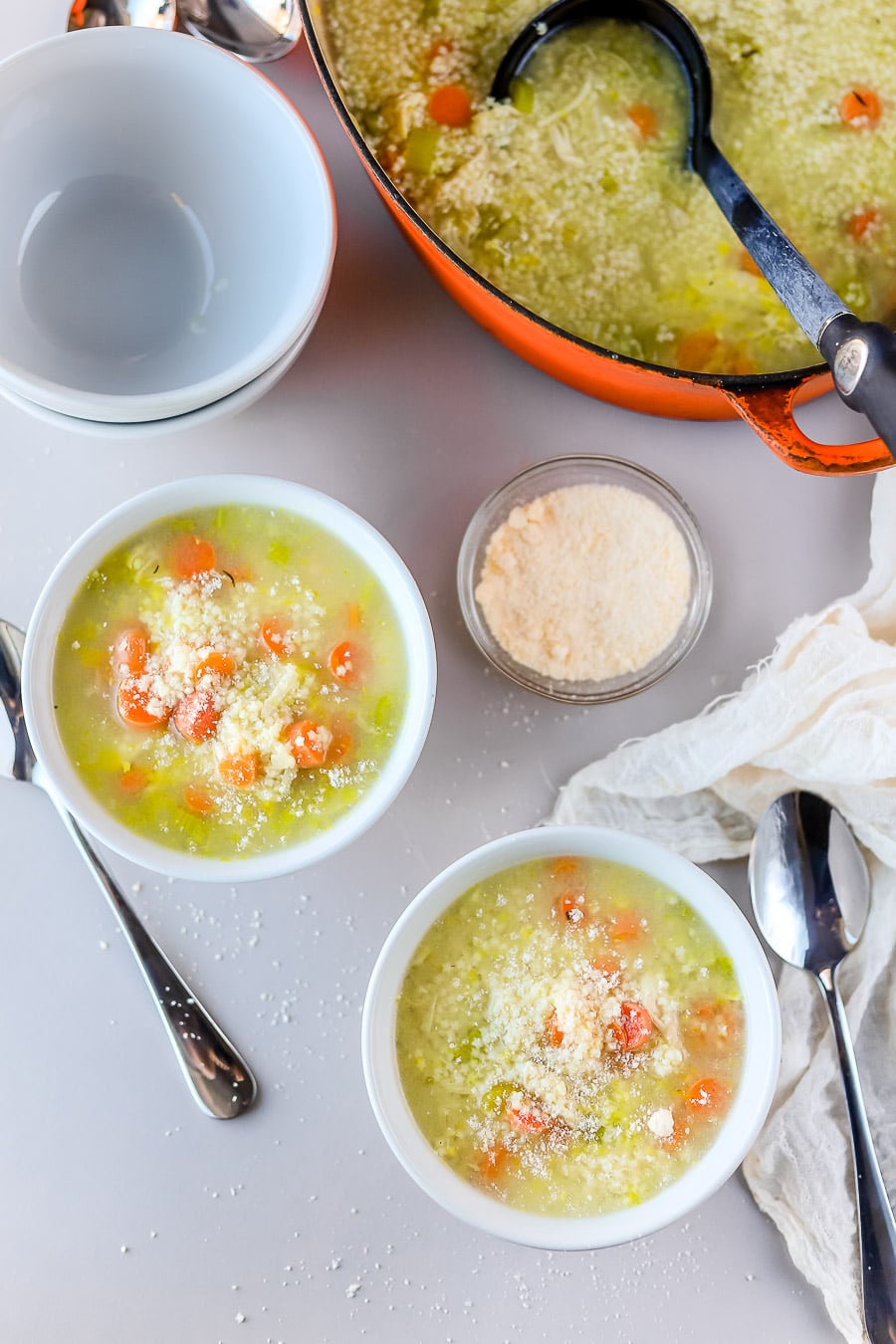 Easy Chicken Pastina Soup Recipe bits and bites